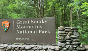 Great Smoky Montains National Park Gatlinburg TN National park signage